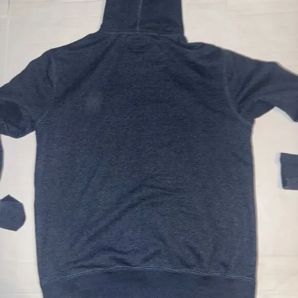 Roots Canada Hoodie Sweatshirt Mens Medium Blue Hooded Pullover Beaver - Picture 7 of 8